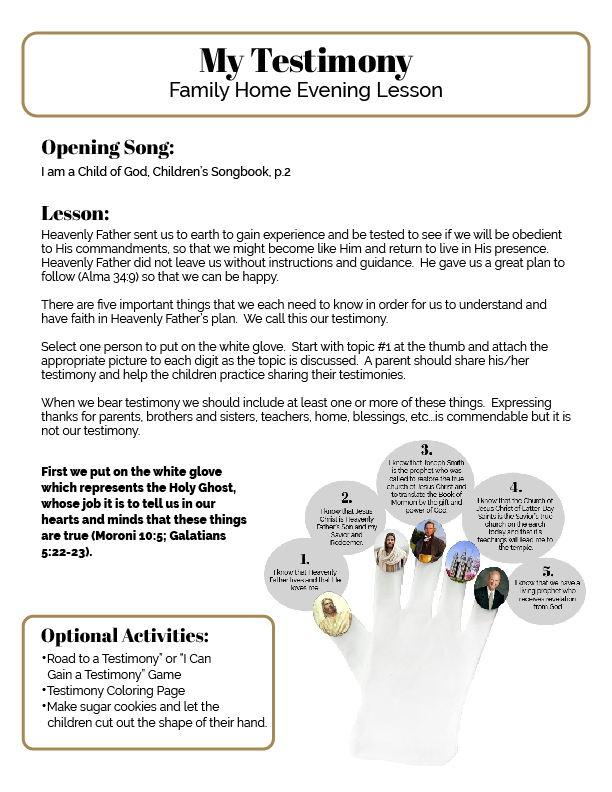 Family Home Evening Lesson