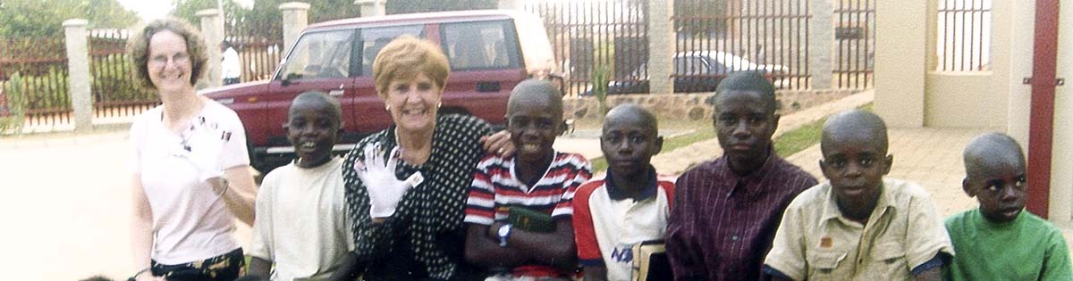 Missionaries Sharing Testimony Gloves in Africa